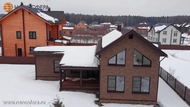 Обзор готового дома ДОК от ГК "Наносфера". Индивидуальный проект с отделкой фасада мягким кирпичом смотреть онлайн