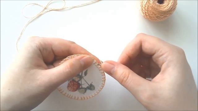 Как красиво обвязать круглую картинку