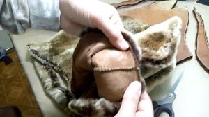 Ремонт мутоновой шубы. До и после.