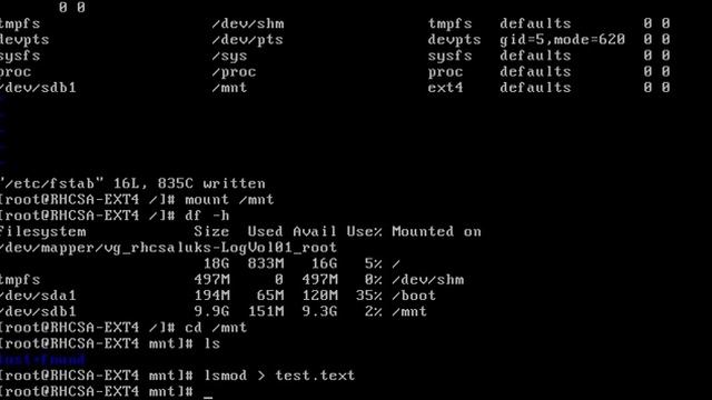 Ext4 File System Mount Resize Etc