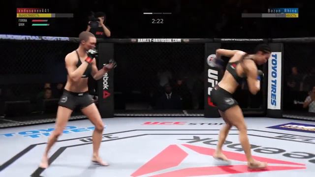UFC3. Двойной хай кик. Роуз Намаюнас-Алекса Грассо.
