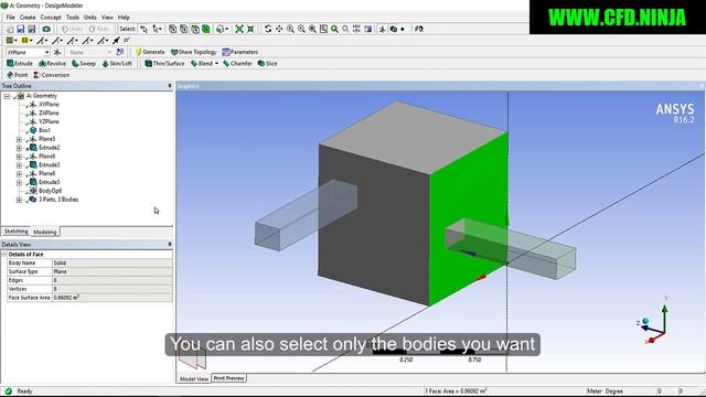 ✅  ANSYS DESIGN MODELER - Imprint Face - Basic Tutorial 11