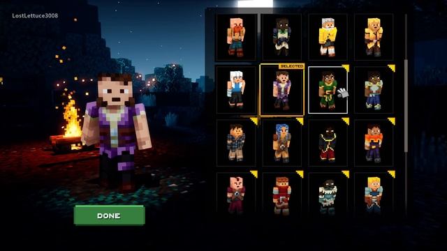 Character Customization Menu Minecraft Dungeons смотреть онлайн