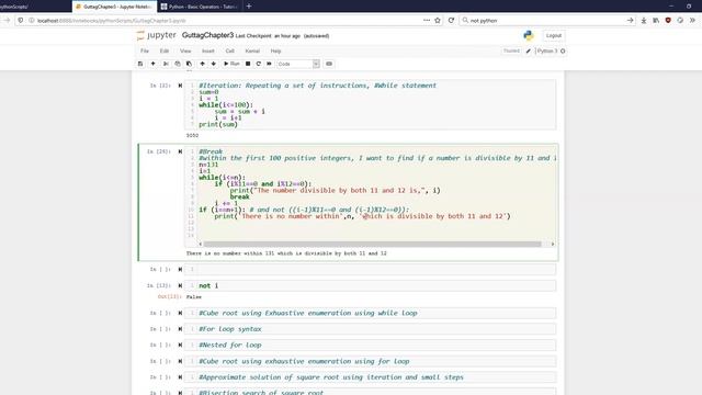 Computation And Programming Lecture 2(Python iteration, for, while loop, range function)