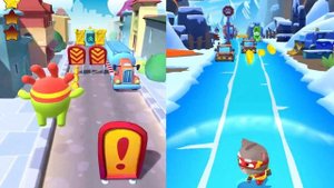 Super Nom Om Nom Run vs Hero Tom Talking Tom Hero Dash