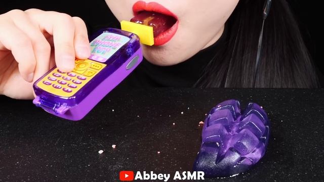ASMR GALAXY PURPLE FOODS, BIRD GLASS DRINKING SOUNDS,EDIBLE WATER BOTTLES, HONEY JELLY EATING SOUND смотреть онлайн