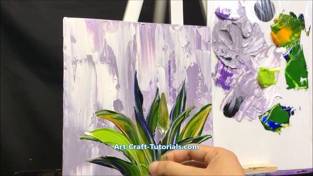 Paint Tulip flowers with Acrylic Paints and a Palette Knife PART 3 смотреть онлайн