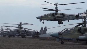 Боевой вертолёт _Ка-52_ в работе