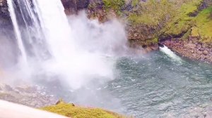 США НЕОБЫКНОВЕННЫЙ ВОДОПАД в штате Вашингтон США Snoqualmie Falls Прекрасная природа Америки