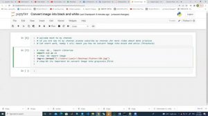 How to covert image into black and white using python jupyter NoteBook| # 04