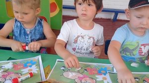 Аппликация с ватными дисками ""Барашка"