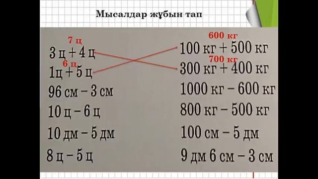 2 сынып Шамаларды қосу және азайту математика (2 тоқсан № 37 сабақ) смотреть онлайн