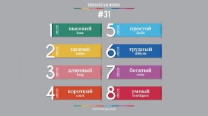 Le Russe - 500 les mots de base. Apprendre le Russe par vous-mêmes.