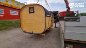 Погрузка бани на манипулятор 5 м квадро