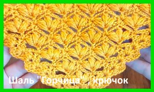 Красивый УЗОР для ШАЛИ , бактуса , ПОЛУЧИТСЯ у всех , вязание КРЮЧКОМ