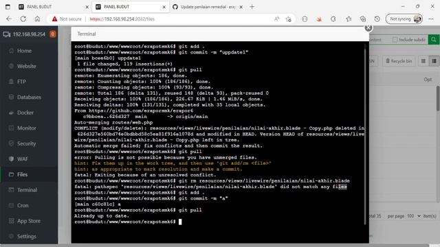 UPDATE ERAPOR SMK V6.0.0 DARI GITHUB KE AAPANEL SERVER LINUX смотреть онлайн