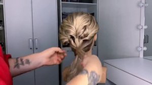 Как сделать низкий пучок на резиночках |How to make low bun