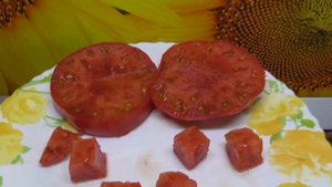 Томат Мир Марианны - розовый, крупный, с картофельным листом. Дегустация.