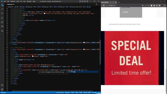 Layout of an adaptive email letter. "Freelance WebDev" смотреть онлайн