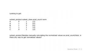 Pandas : pandas get normalize values from groupby and size?