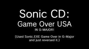 Sonic CD Game Over (USA) but in G Major