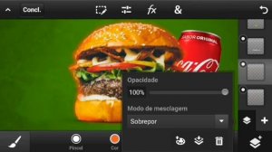 SPEED ART | CRIANDO FLYER HAMBURGUER - PS TOUCH ( ANDROID )