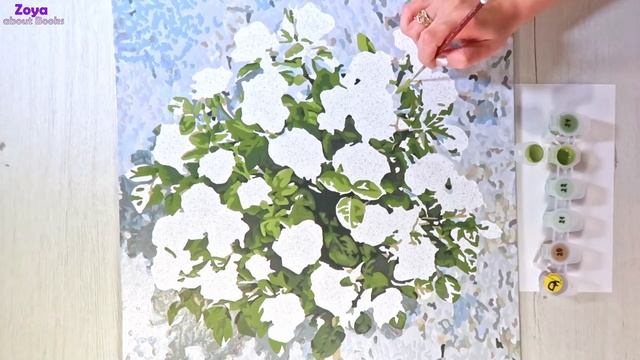 Картина по номерам | Полный процесс рисования | Schipper “White Rose Tree” Paint by Number | PBN Ki