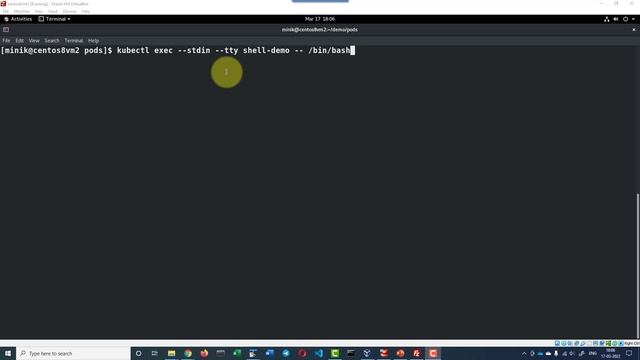 kubernetes run a shell within a container in a pod смотреть онлайн