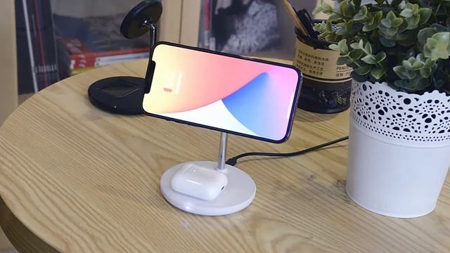 2-in-1 Magsafe Magnetic Wireless Charger Stand:Compatible with iPhone 12 and 13 Pro Max AirPodsPro смотреть онлайн
