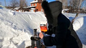 Турецкий самовар на дровах - Чаепитие / Turkish wood-fired samovar - Tea party