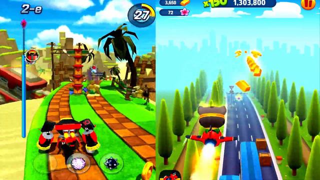 Talking Tom Gold Run Супер Том VS Sonic Forces: Новые Гонки! смотреть онлайн