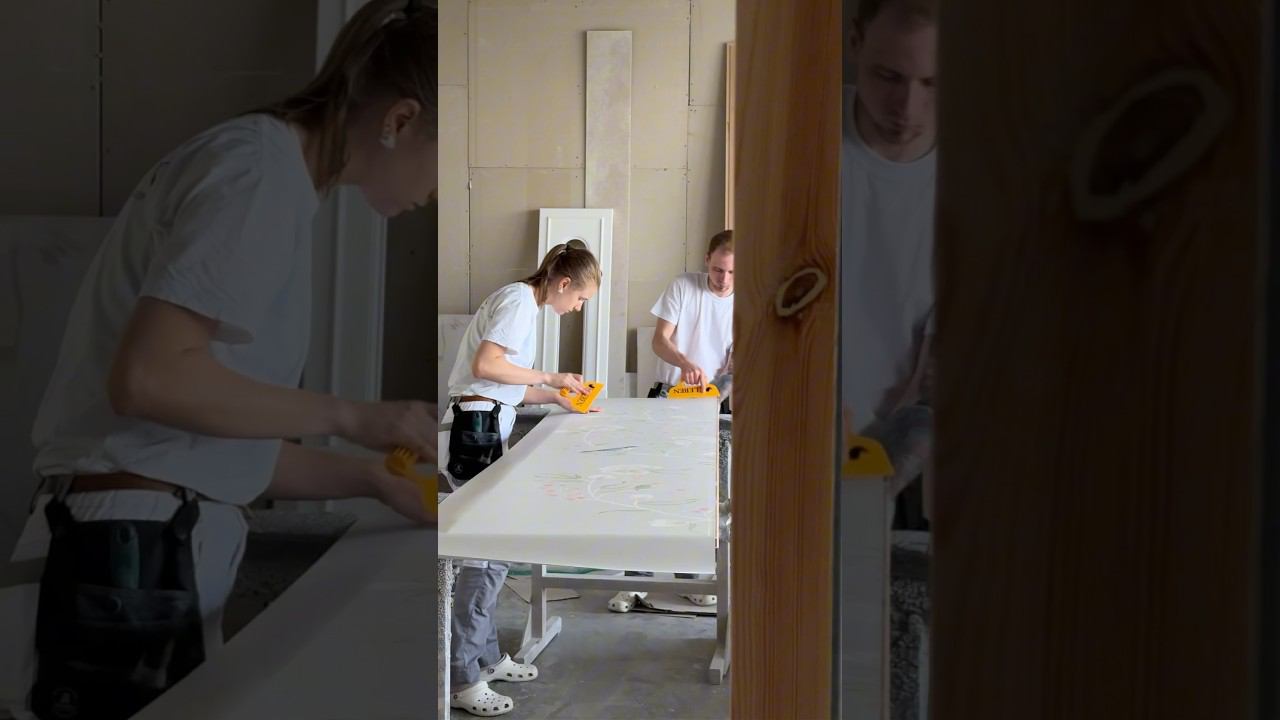 Как поклеить обои на мебельные панели? Обои ручной работы от Fresq #поклейкаобоев #обои