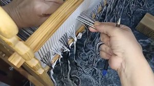 Техника "Пряник", ткачество на настольном ткацком станке.