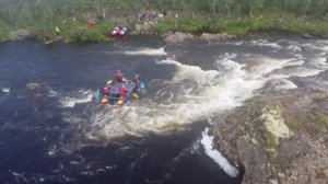 река Печенга, Кольский полуостров. Обнос водопада