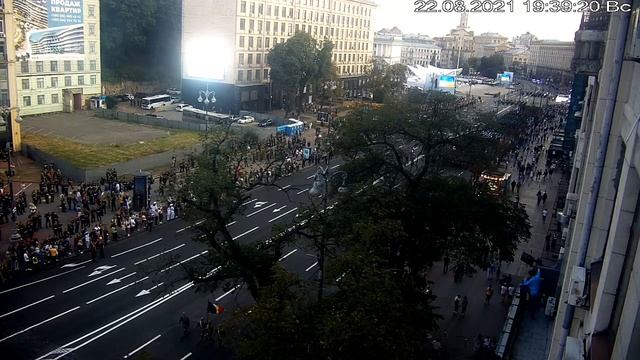 Веб-камера Киев Европейская площадь + Майдан 2021 08 22 смотреть онлайн