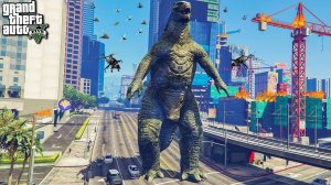 ГОДЗИЛЛА КОРОЛЬ МОНСТРОВ УНИЧТОЖИЛ ГОРОД В ГТА 5 МОДЫ! GODZILLA ОБЗОР МОДА В GTA 5! ИГРЫ ГТА ВИДЕО