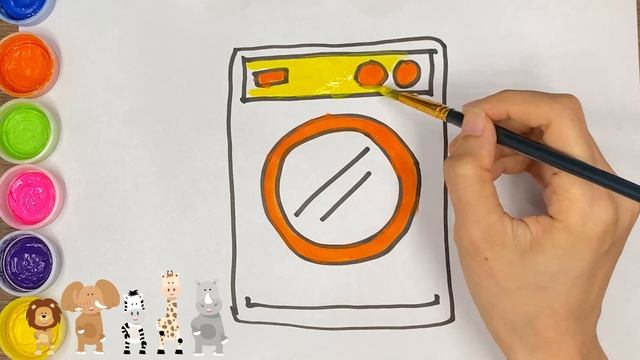 How to draw washing machine / Как нарисовать стиральную машину смотреть онлайн