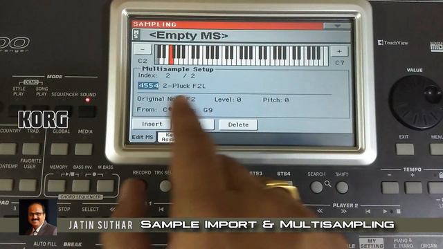 Korg PA900 Sample Import & Create Multi-sampling