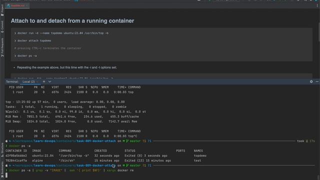 Task - 9 | docker attach | exit codes смотреть онлайн