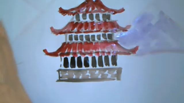 Это просто! Рисуем пагоду. Акварель. смотреть онлайн