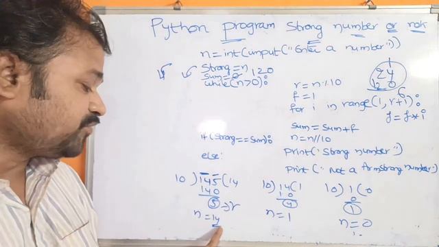Strong Number Program in Python || Check whether a number is strong or not || Programming