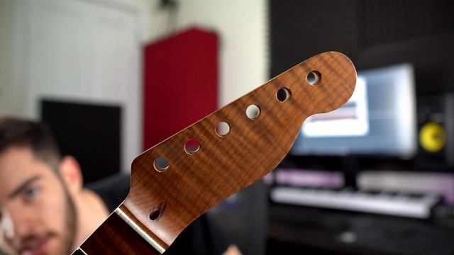 WARMOTH Telecaster Roasted Flame Maple Neck - Unboxing and First Impressions смотреть онлайн