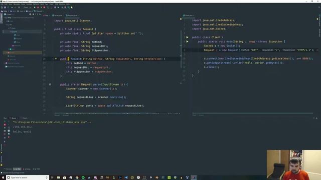 Basics of an HTTP server in Java programming stream