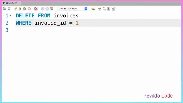 Deleting rows MySQL | MySQL full course | Full tutorial for beginners | #revildo_code