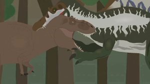 rexy vs spinosaurus stick nodes pro dinosaur battle season 1 EP 1 2023