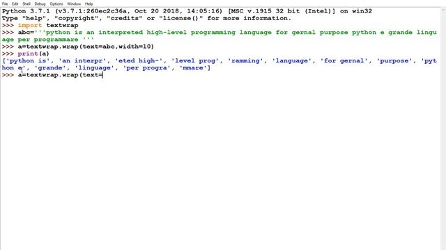 TextWrap function with Python смотреть онлайн