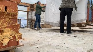 Построили 2 этажа! Двухэтажный дом из газобетона  для себя. Нашли газоблок и достроили второй этаж!