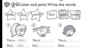 My character names ( unit 1) kid's box level 2 Activity book 6 audio 8 CD1 page 6
