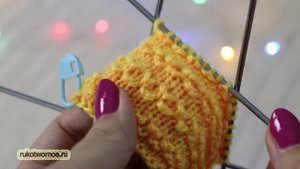 ✔УЗОР НА ОСНОВЕ ЛИЦЕВОЙ ГЛАДИ| ПРОСТОЙ УЗОР СПИЦАМИ | ПО КРУГУ И ПРЯМЫМИ И ОБРАТНЫМИ РЯДАМИ