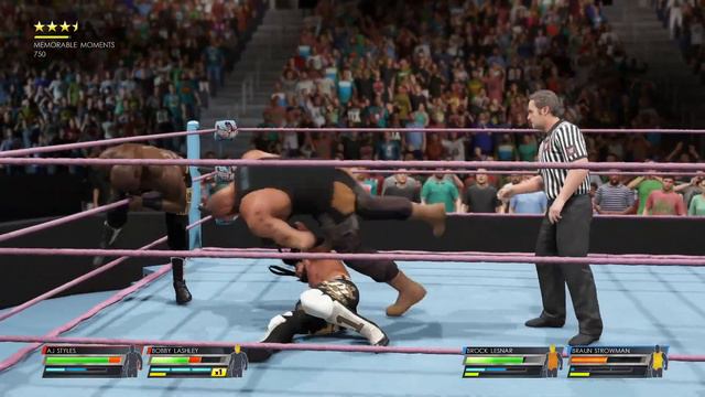 WWE 2K22 AJ Styles & Bobby Lashley Vs Brock Lesnar & Braun Strowman смотреть онлайн